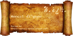 Wenczl Ágnes névjegykártya